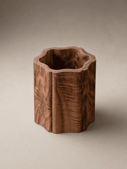 Solid Wood Brush Pot · 北美 海棠笔筒（全实木）