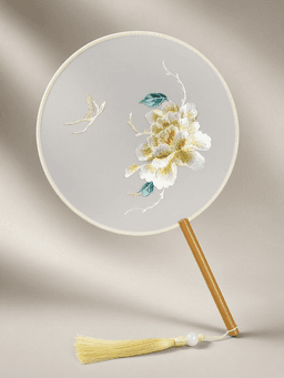 Double-Sided Embroidered Round Fan · 【刺绣团扇】黄清新