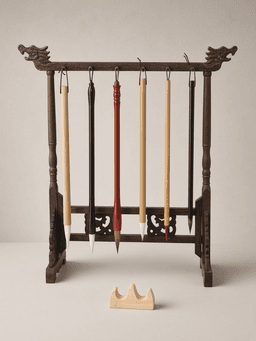 6-rod 12-hook dragon-head · chicken-wing wood