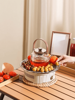 Basic wood-lid 4-piece: moon-cage pot