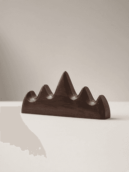 Mountain-Form Wood Brush Rest · 黑梓木笔山
