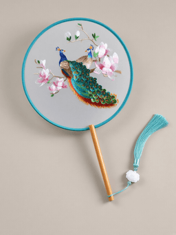 Double-sided embroidery · 圆形孔雀