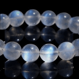 5A Cream-Body Blue Flash Moonstone · 4–4.8 mm · 3-wrap (~120 beads)