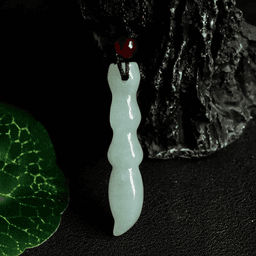 Jadeite Brush Pendant · ~41×7 mm · FC1012551
