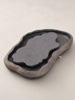 Lotus Ceramic Drain Tea Tray