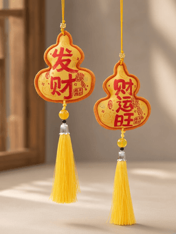 Festival Incense Pouch & Charm · 财运旺-黄色