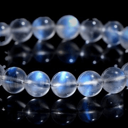 7A Cream-Body Blue Flash Moonstone · 5–5.8 mm · 3-wrap (~100 beads)