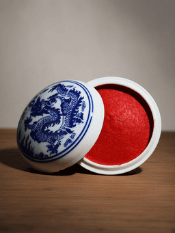 blue-and-white 【直径8CM】seal paste