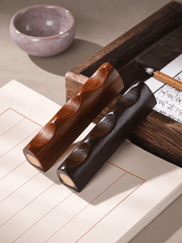 Mountain-Form Wood Brush Rest