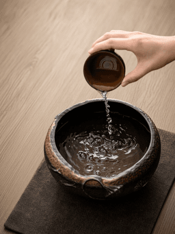 Rustic Ceramic Tea Basin