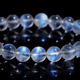 7A Cream-Body Blue Flash Moonstone · 4–4.8 mm · 3-wrap (~120 beads)