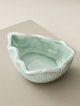 Celadon Lotus Brush Washer · SY异形荷叶青釉【无孔】