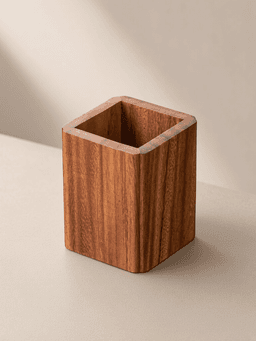 North American square brush pot