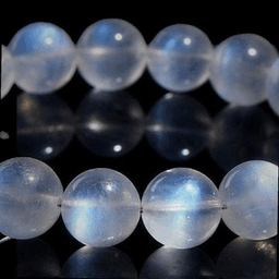 5A Cream-Body Blue Flash Moonstone · 9–10 mm · single wrap (~18 beads)