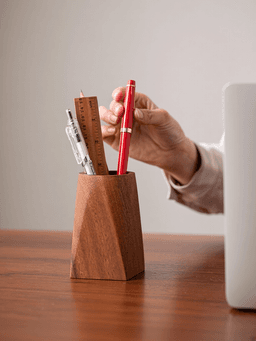 Solid Wood Brush Pot