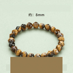 Faceted Yellow Tiger Eye · 8mm