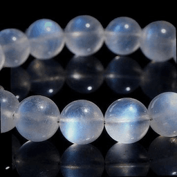 5A Cream-Body Blue Flash Moonstone · 6–6.8 mm · 3-wrap (~87 beads)